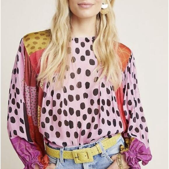 BI^nk London x Anthropologie Miranda Peasant Blouse - Picture 5 of 11